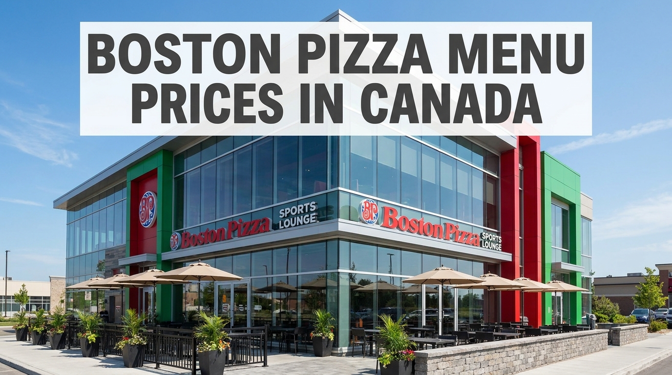 Boston Pizza Menu with Prices in Canada