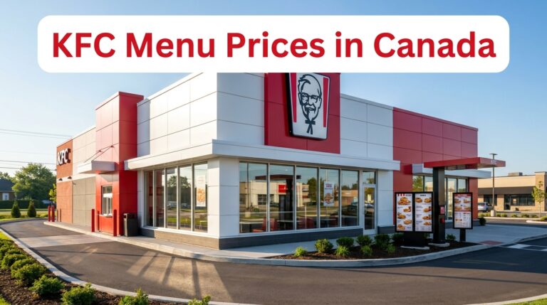 KFC Menu Prices in Canada