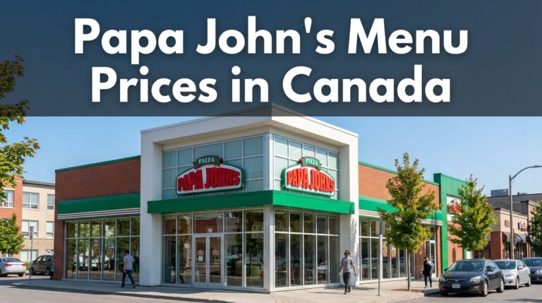 Papa John's Menu Prices in Canada