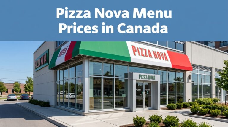 Pizza Nova Menu Prices in Canada