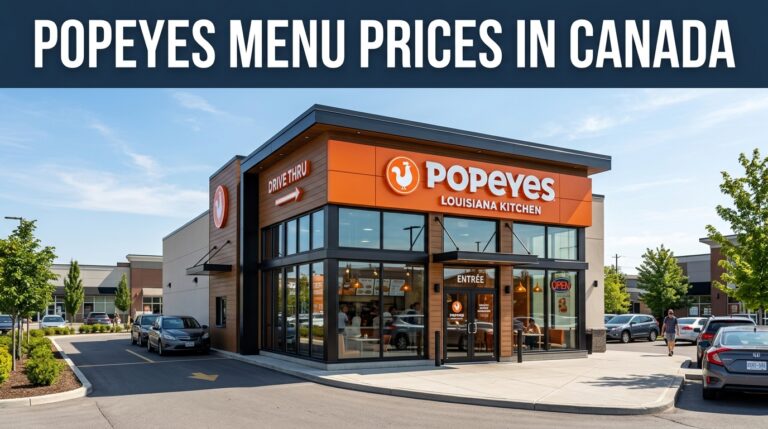 Popeyes Menu Prices in Canada