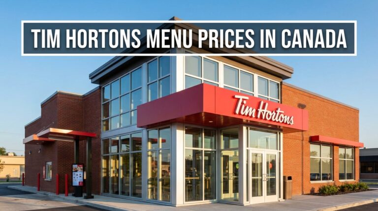 Tim Hortons Menu Prices in Canada